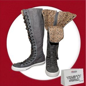 RARE Converse All Star CT calf knee high Women Sz 8 sneakers